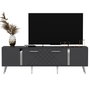 Hanah Home Soporte de TV Antracita y Plata